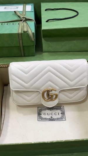 Same as Original Gucci Marmont Wallet Card pack White Chains