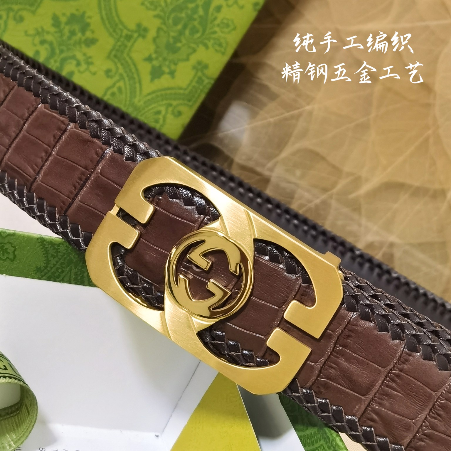 Gucci宽度3.8CM进口纯手工编