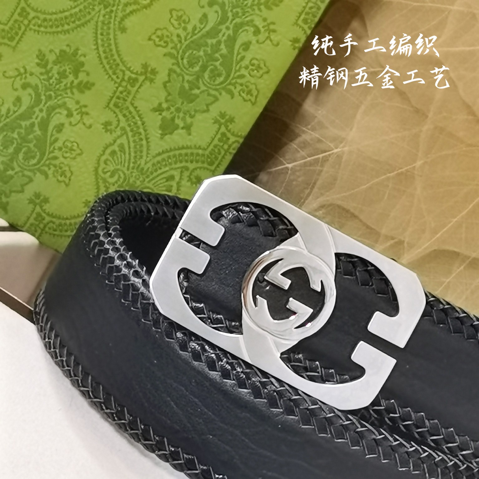 Gucci宽度3.8CM进口纯手工编