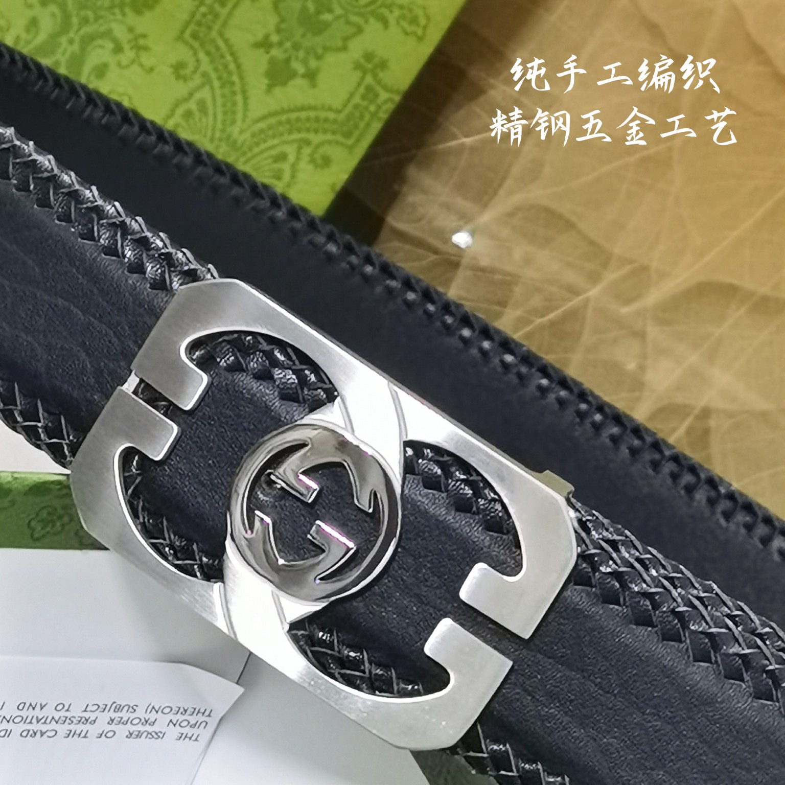 Gucci宽度3.8CM进口纯手工编