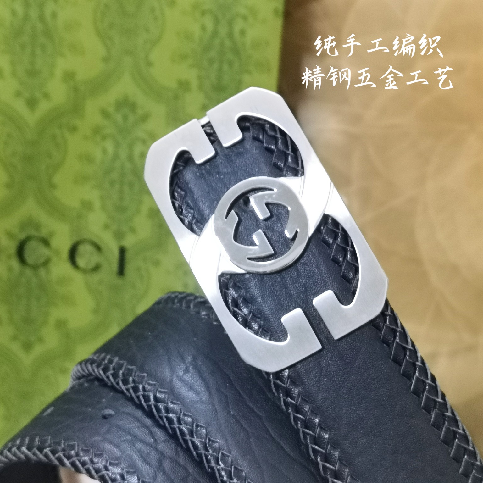 Gucci宽度3.8CM进口纯手工编