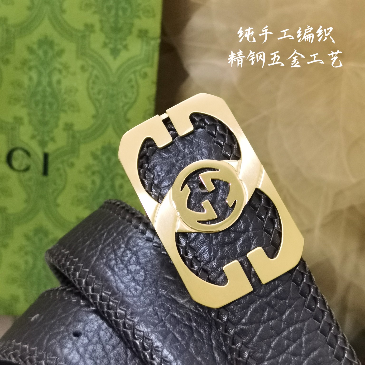 Gucci宽度3.8CM进口纯手工编