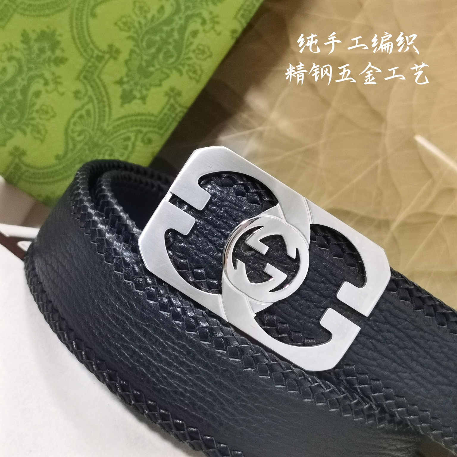Gucci宽度3.8CM进口纯手工编