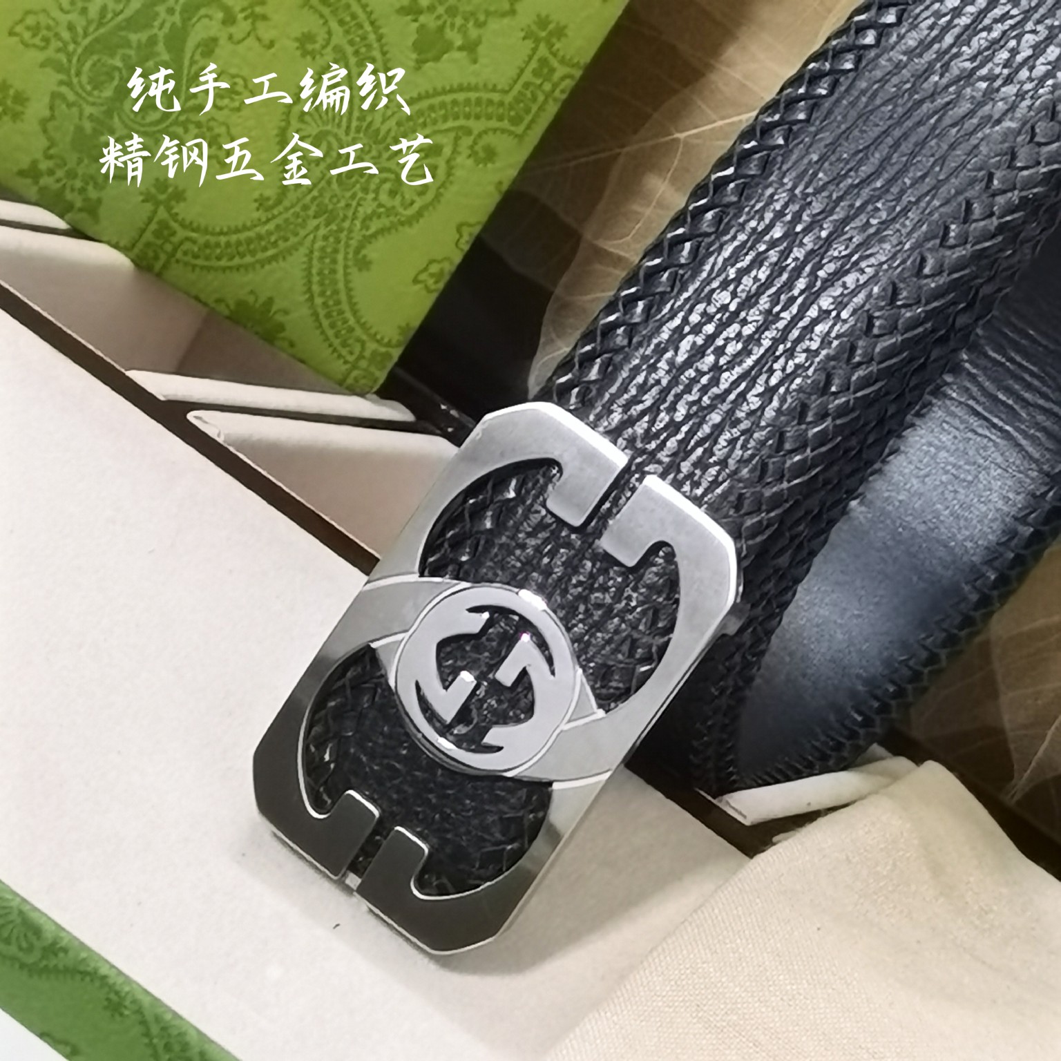 Gucci宽度3.8CM进口纯手工编