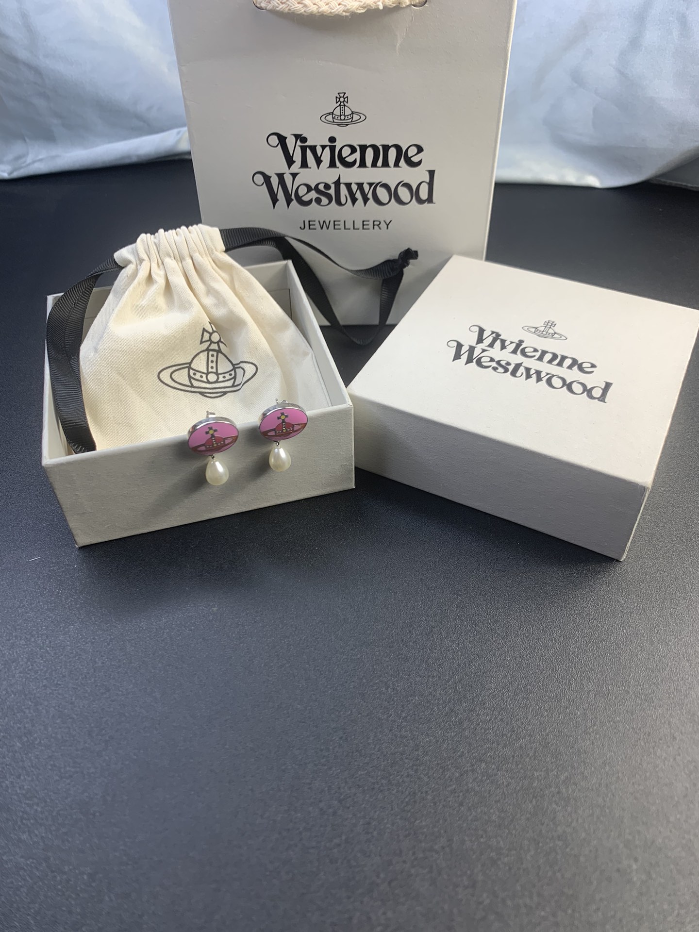 NO:103407,The Queen Mother's Rose Pink Gel Ears studs in Platinum Gold, can be disassembled for two purposes, the Queen Mother's Ears19860909西太后玫粉色滴胶耳钉白金色,可以拆卸二用哦,西太后耳钉,Jewelry