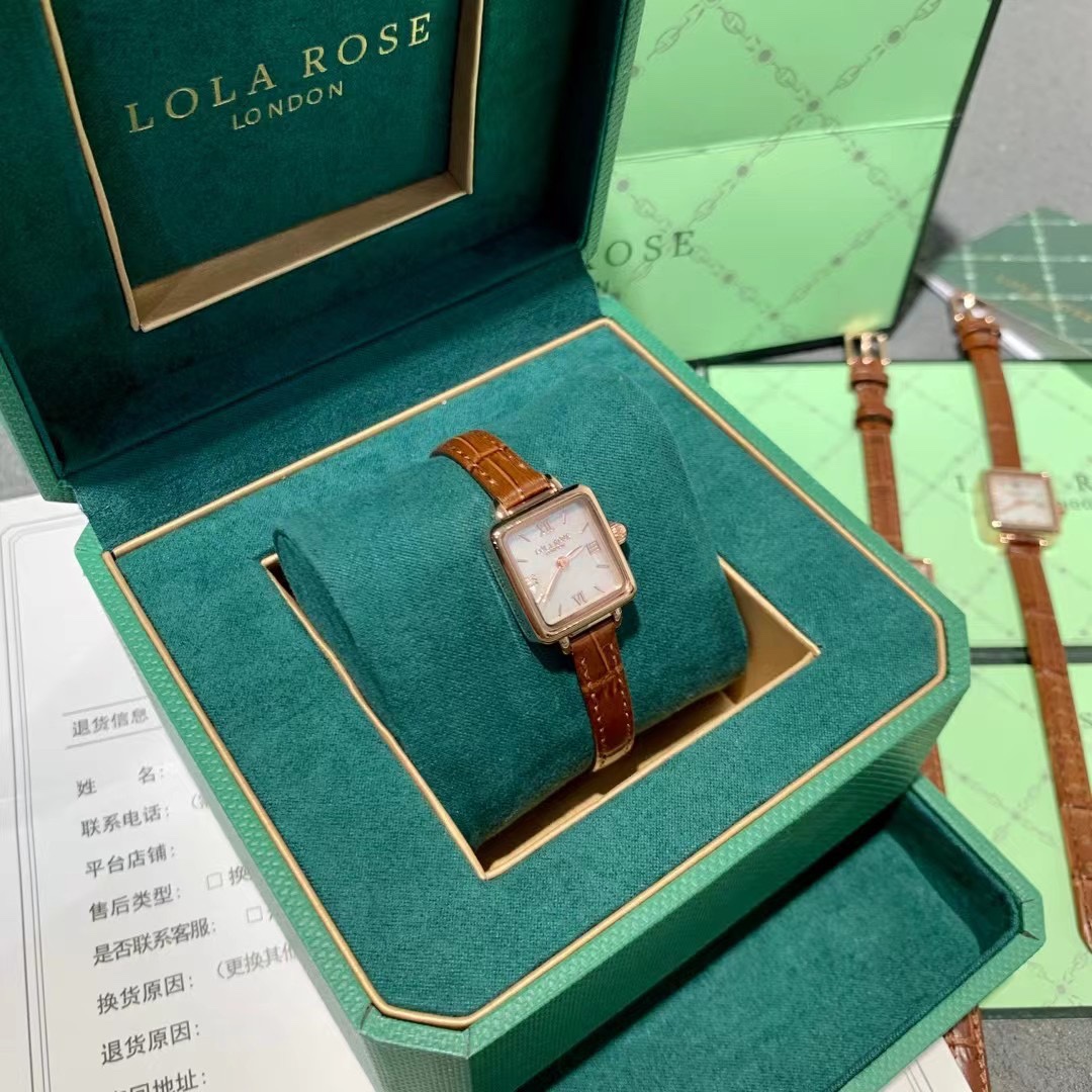 “Lola Rose’s Unique Peacock Green Watch by British Designer Laura”