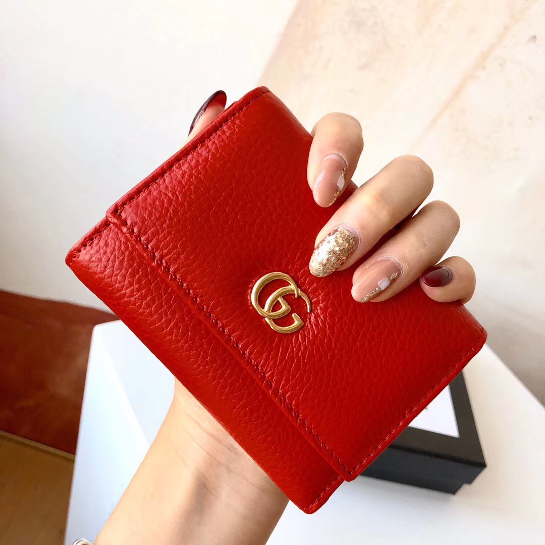Gucci Wallet Black Red Cowhide Fall/Winter Collection