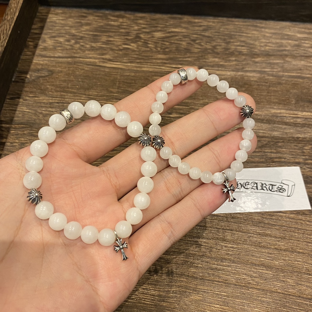 Silver bead bracelet