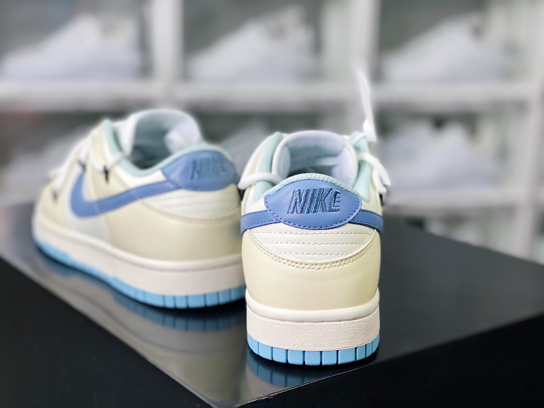 260  SB Dunk Low”Milk White/Blue”扣篮系列低帮板鞋“皮革奶白浅蓝绑绳”DD1503-123