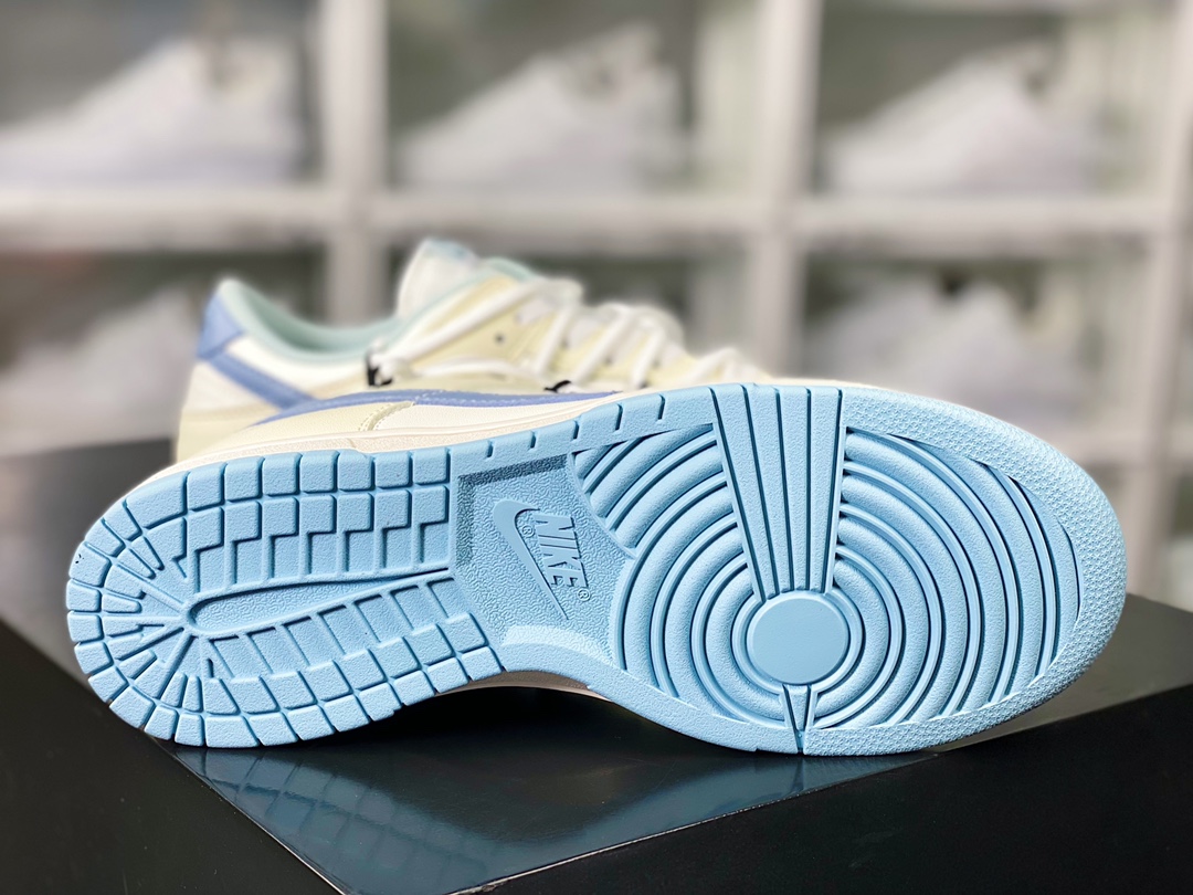 260  SB Dunk Low”Milk White/Blue”扣篮系列低帮板鞋“皮革奶白浅蓝绑绳”DD1503-123