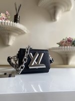 Louis Vuitton Bags Handbags Black Epi Cowhide LV Twist M22296