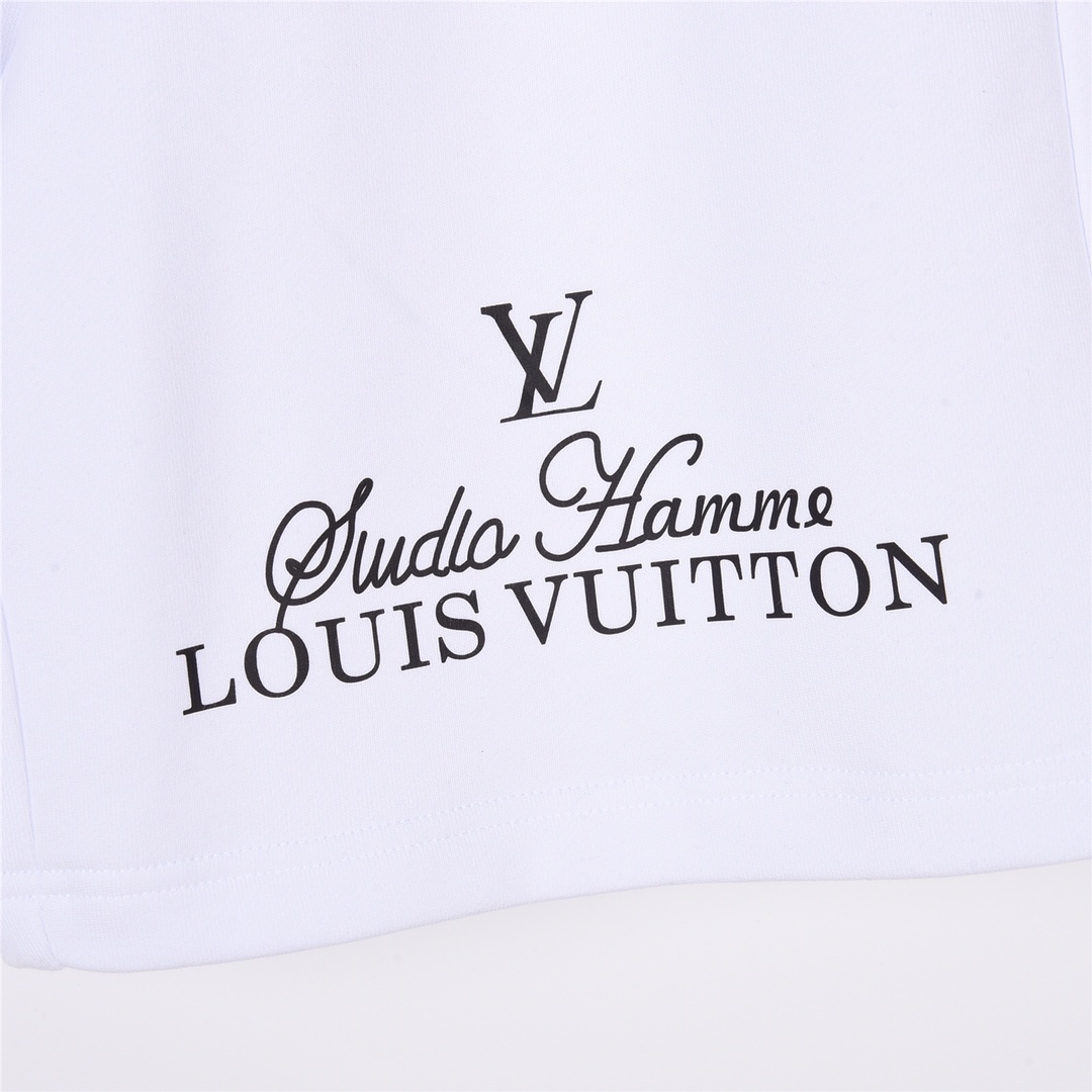 180 Louis Vuitton路易威登23Fw 限定秀新标语字母logo印花短裤