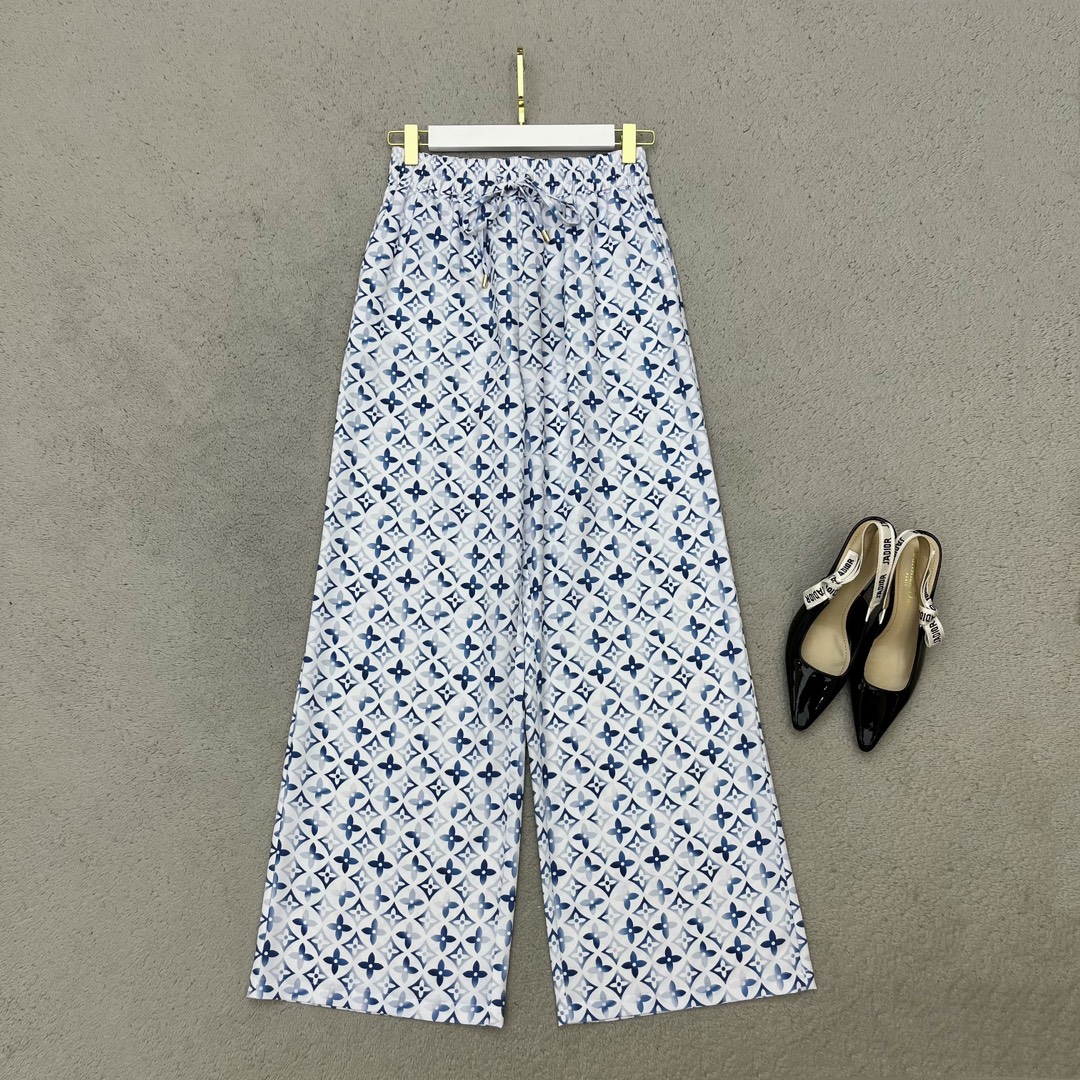 Wholesale Imitation Designer Replicas
 Louis Vuitton Flawless
 Clothing Pants & Trousers Printing Summer Collection Wide Leg
