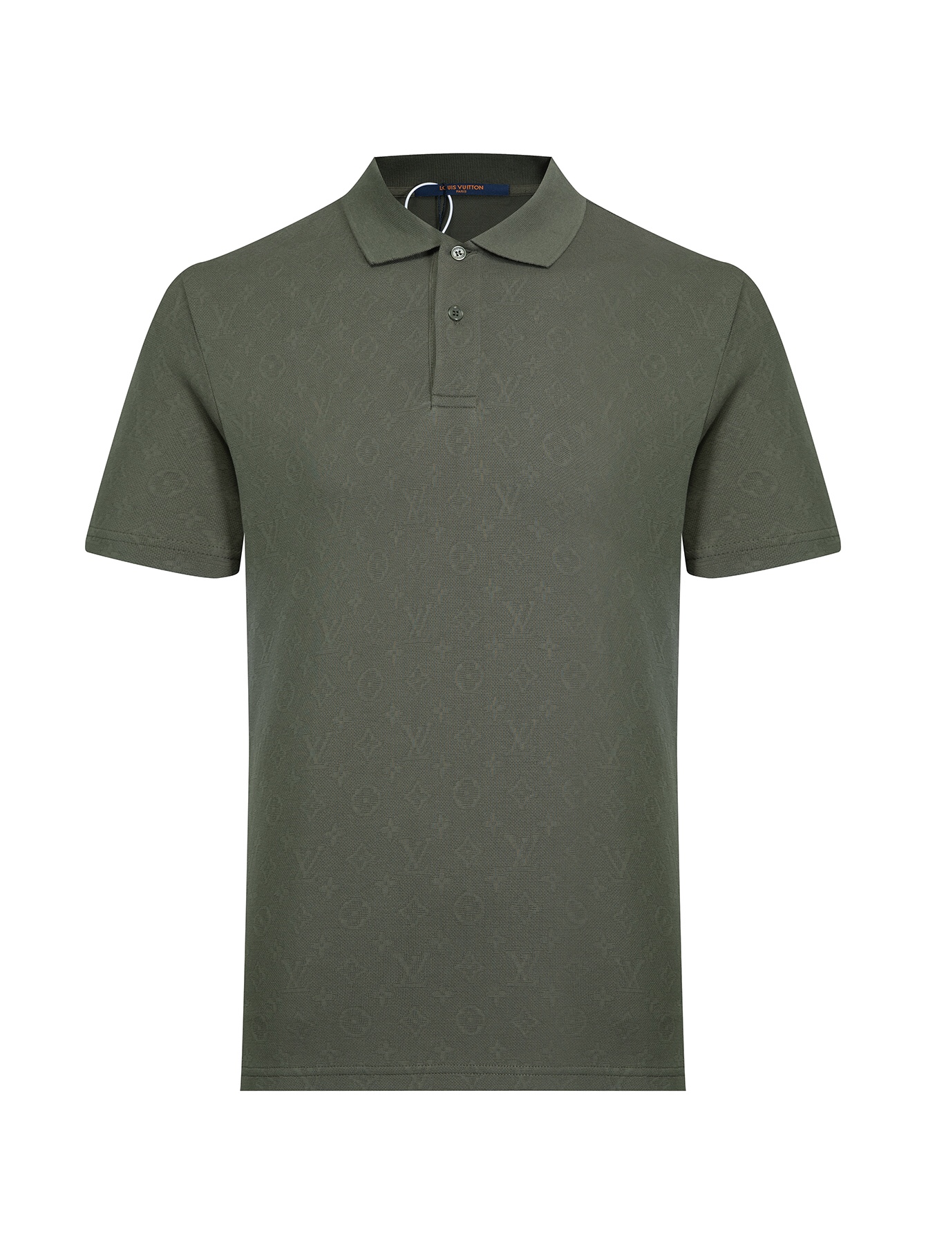 AAAAA
 Louis Vuitton Clothing Polo ArmyGreen Black Green White Cotton