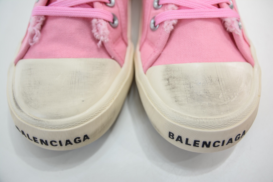 Pure original version BALENCIAGA22 summer new semi-drag PARIS wear and old effect casual low-top canvas shoes