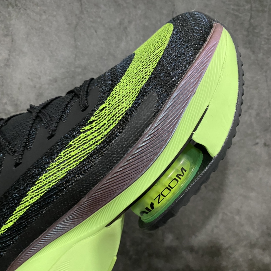 图片[6]-纯原版NK Air Zoom Alphafly NEXT% Flyknit Rawdacious 2020全新破2代马拉松气垫轻量超跑竞速运动慢跑鞋 搭载前掌可视化Zoom黑科技慢跑鞋 黑绿n真正意义上的原厂好货推荐n德国进口机台针织半透明（渐变）飞织带鱼丝原面材质n中底嵌入铲型真碳纤维面板充分激活气垫n前掌分离式Zoom气垫设计效果n增加ZoomX超轻缓震泡棉外底n鞋盒内自带原厂手提袋 方便运动员出行携带n原厂材料均采购德口 实力大厂良心打造只为助力运动员突破极限#后跟则采用React泡棉，相比Alphafly NEXT%更加舒适且耐用，更适合日常训练穿着。区别市面版本 新配色陆续出货中货号：CI9925-400n码数：36 36.5 37.5 38 38.5 39 40 40.5 41 42 42.5 43 44 44.5 45-莆田鞋批发中心