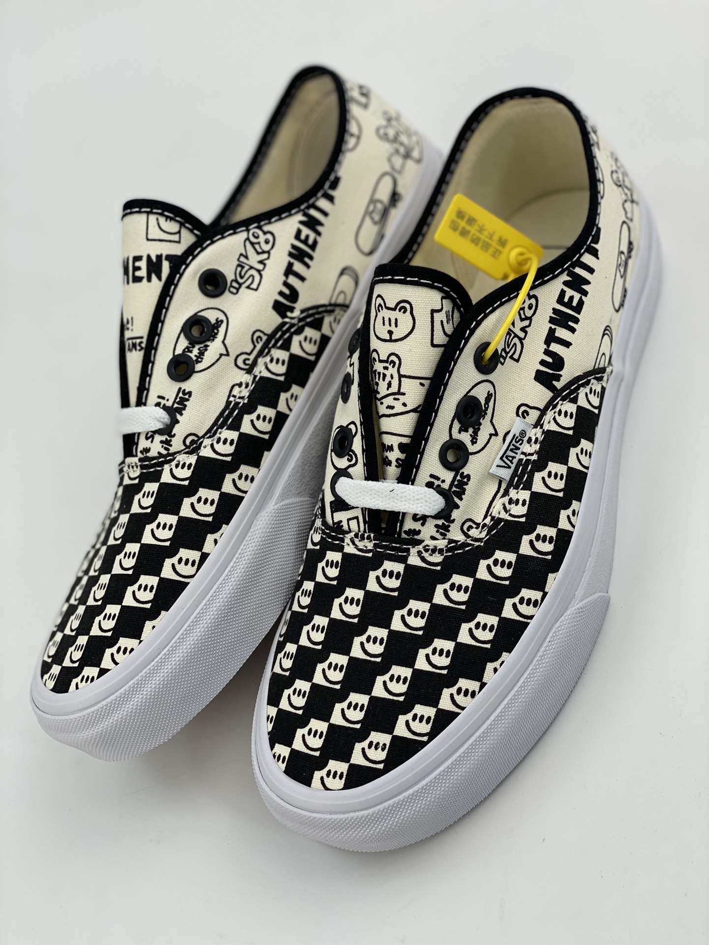 Vans official OTW RUN joint Authentic animal print canvas shoes for men and women