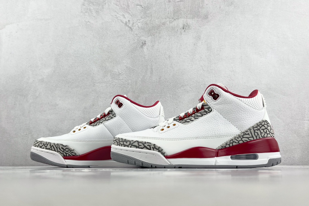 Jordan Air Jordan 3 retro ”cardinal red”' Cardinal white wine red CT8532-126