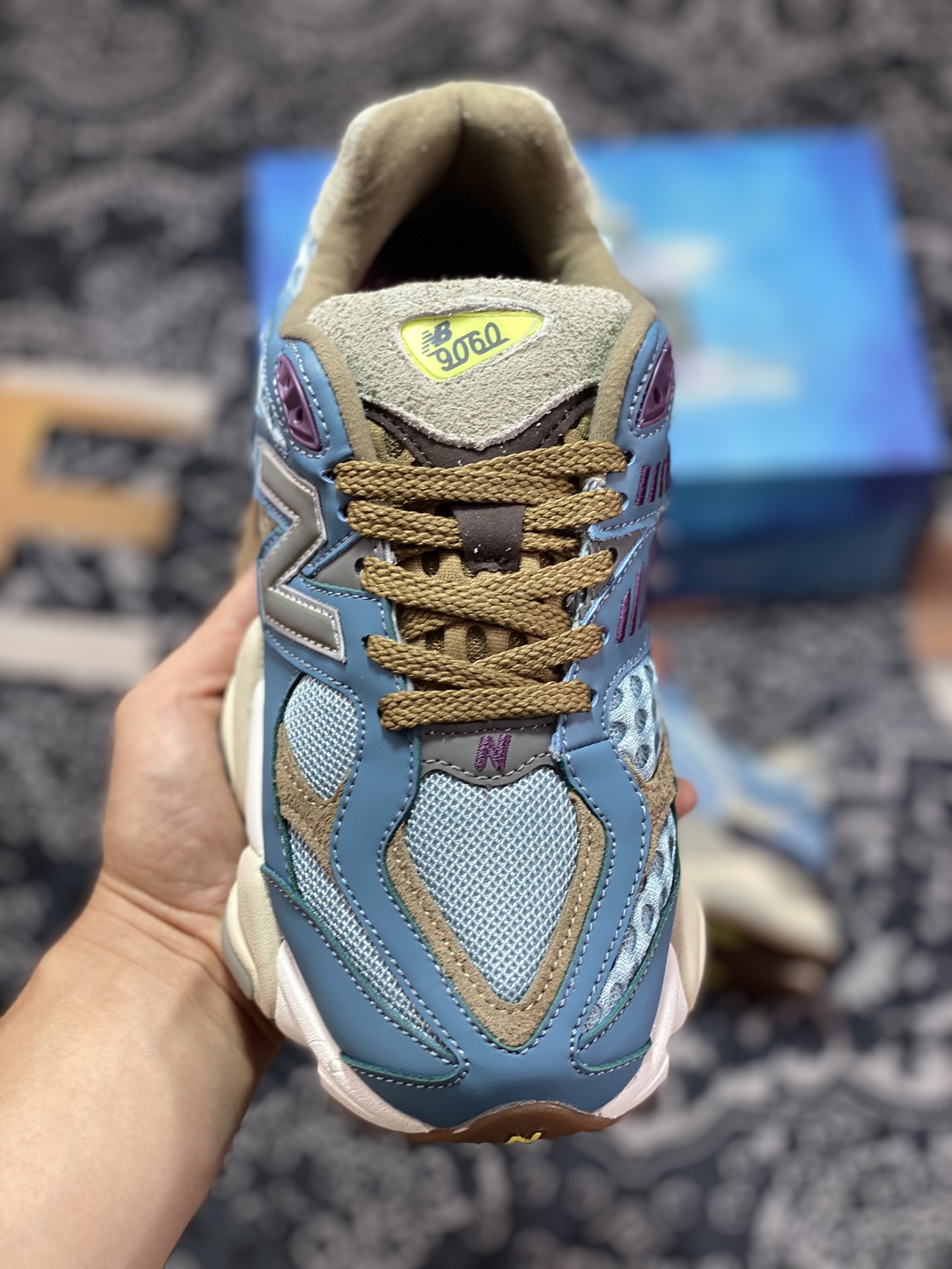 Bodega x NBNew Balance 9060 ”Age of Discovery” series retro versatile dad running shoes ”Ocean Blue Brown” U9060BD1