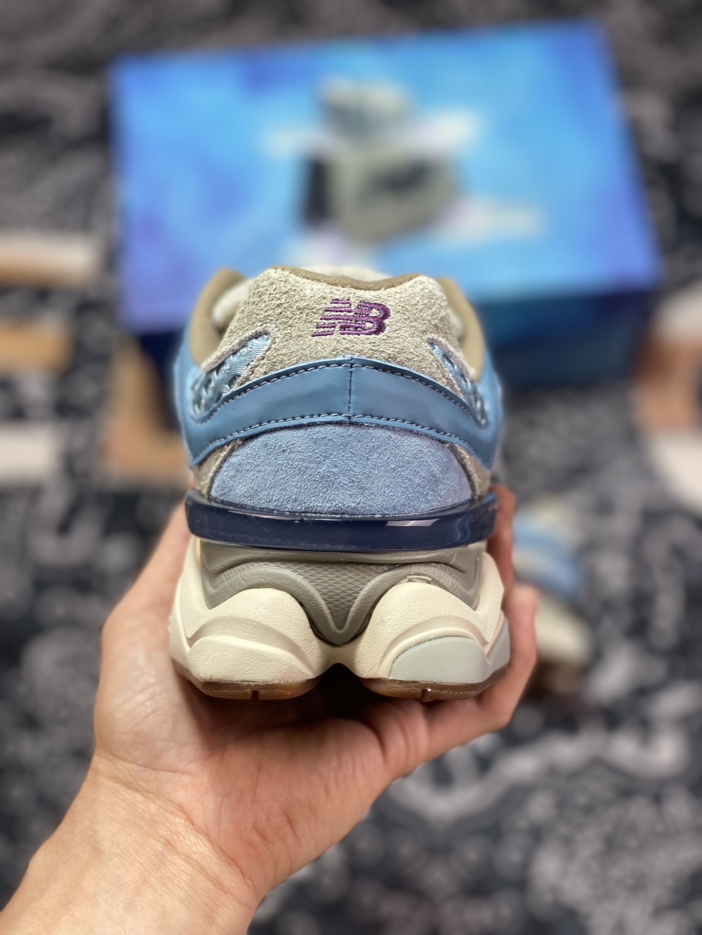 Bodega x NBNew Balance 9060 ”Age of Discovery” series retro versatile dad running shoes ”Ocean Blue Brown” U9060BD1