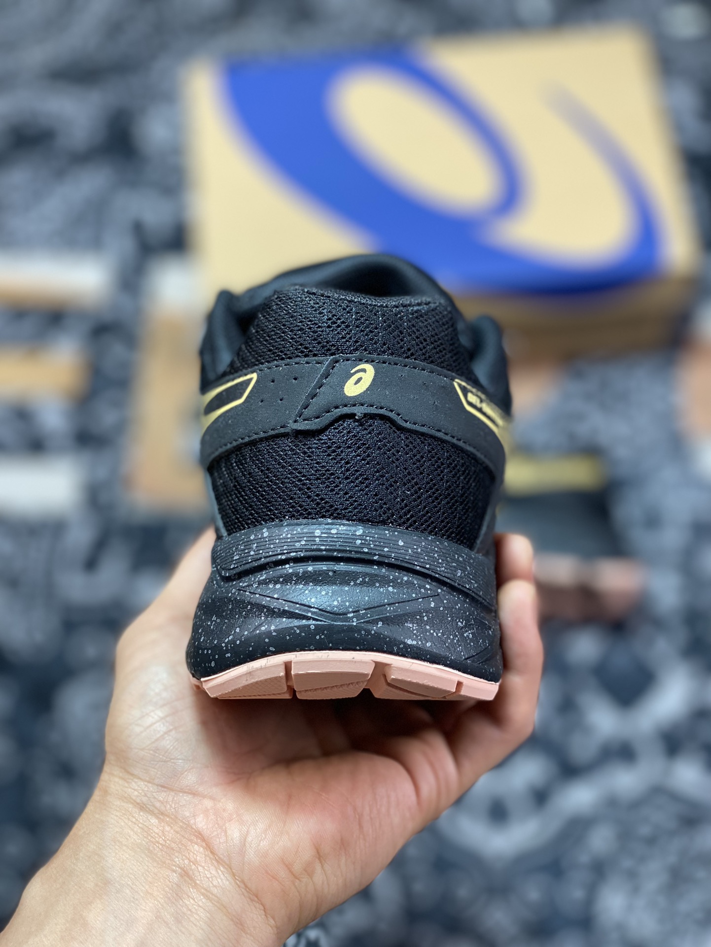 Asics Gel-Contend 4 black gold powder shock-absorbing anti-slip sports running shoes T8D9Q-011