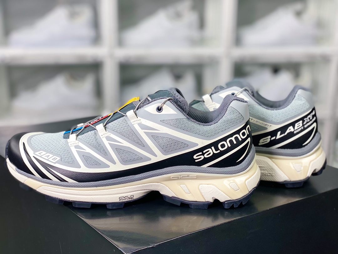 350 萨洛蒙/Salomon XT-6"White Limited"天际系列低帮运动鞋“元祖灰XT6”473057