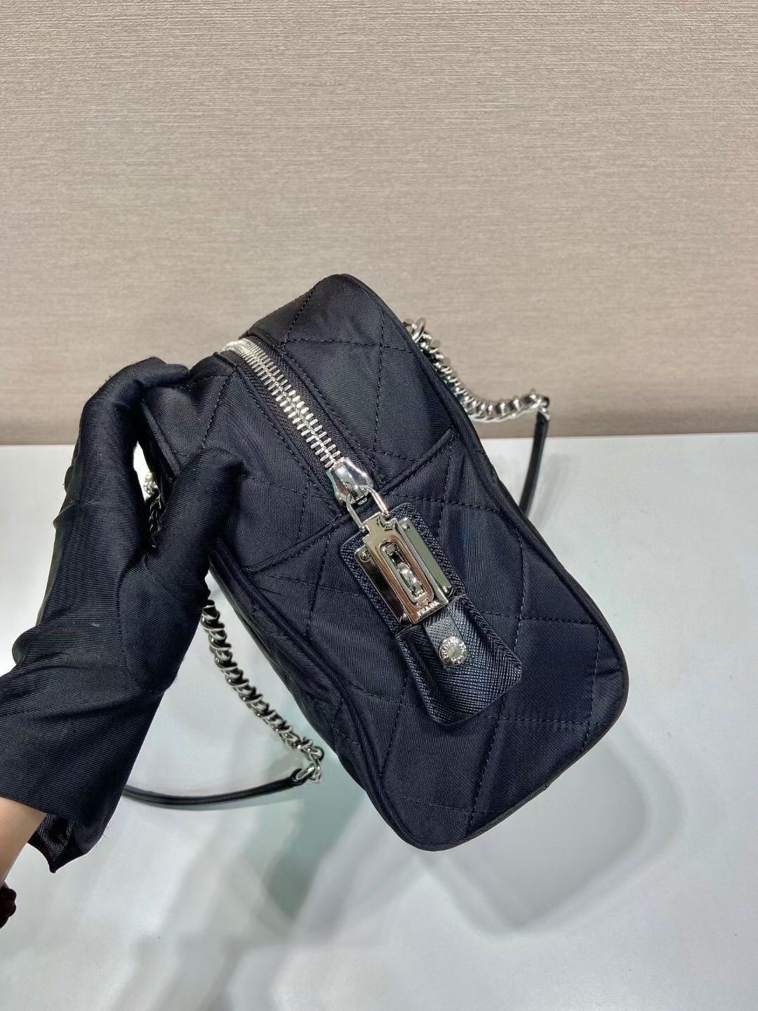 Prada Style White Nylon Camera Bag Bags Camera Bag detail image 7 from source 719308