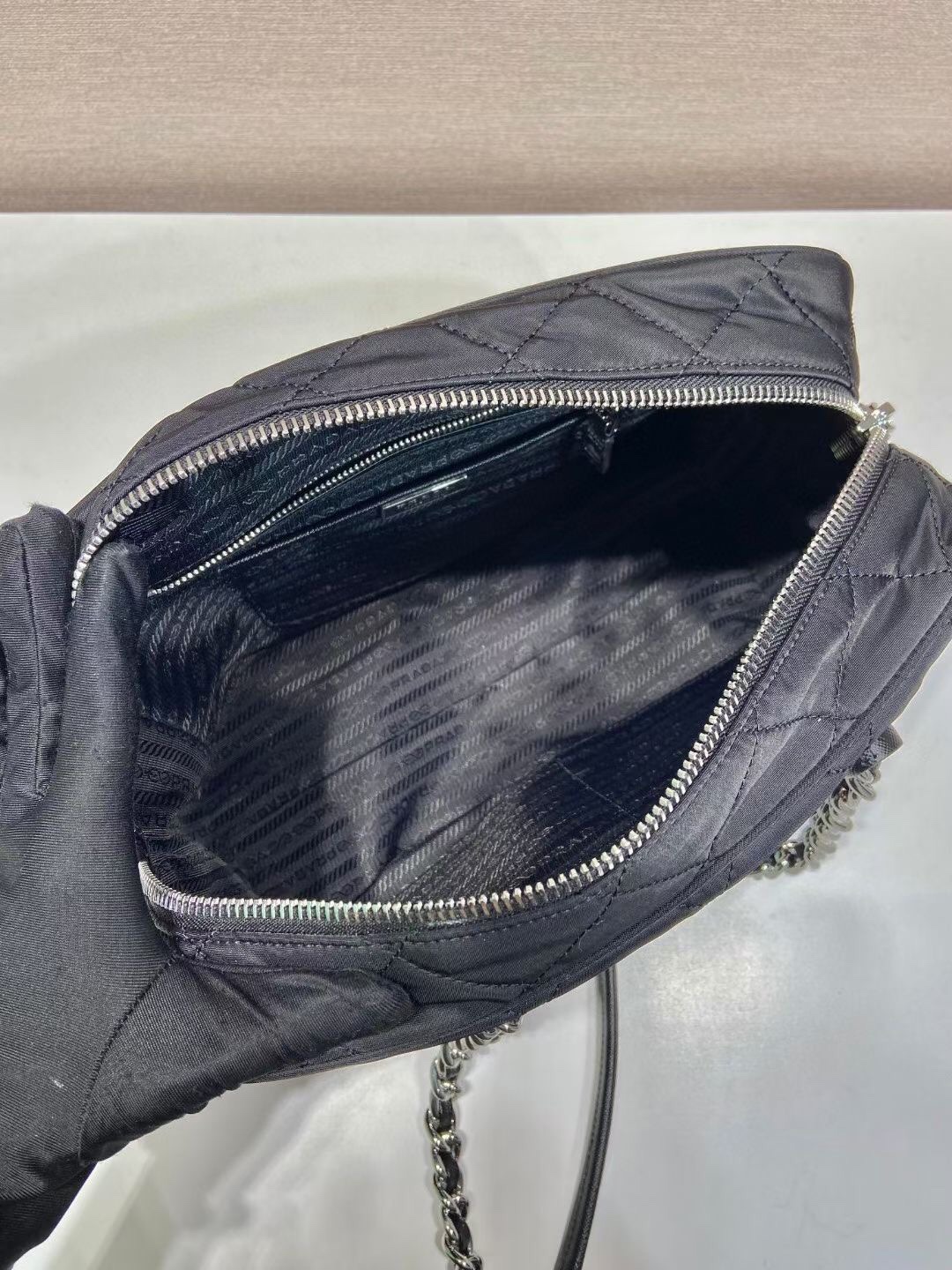 Prada Style White Nylon Camera Bag Bags Camera Bag detail image 8 from source 719308
