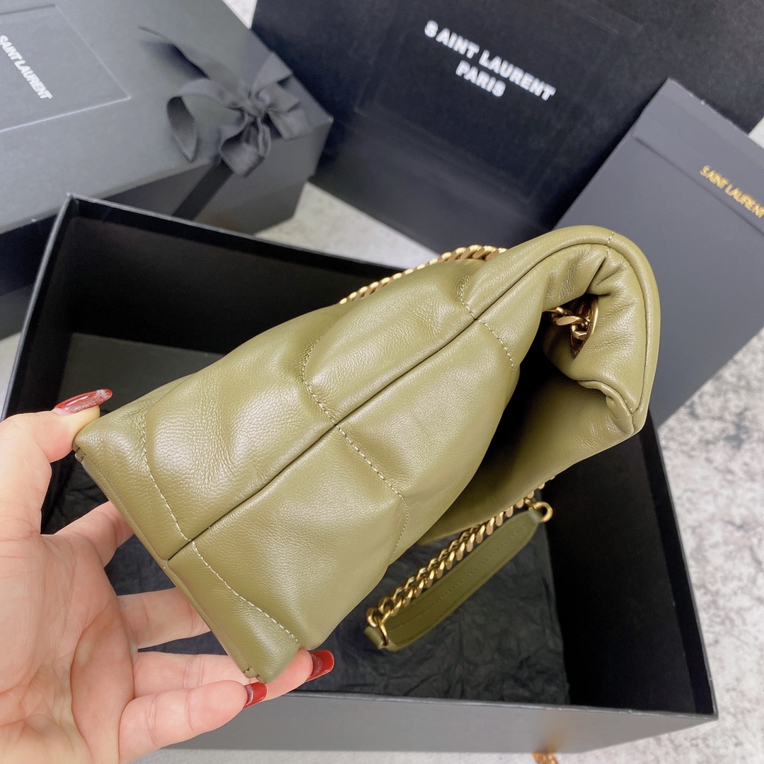 Yves Saint Laurent Loulou Puffer Medium Olive Green Shoulder Bag 5 i1685109676 4568 3