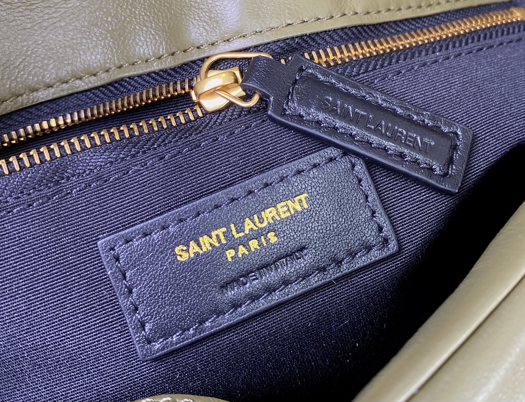 Yves Saint Laurent Green Leather Shoulder Bag with Gold Chain Detail 5 i1685109707 1363 3