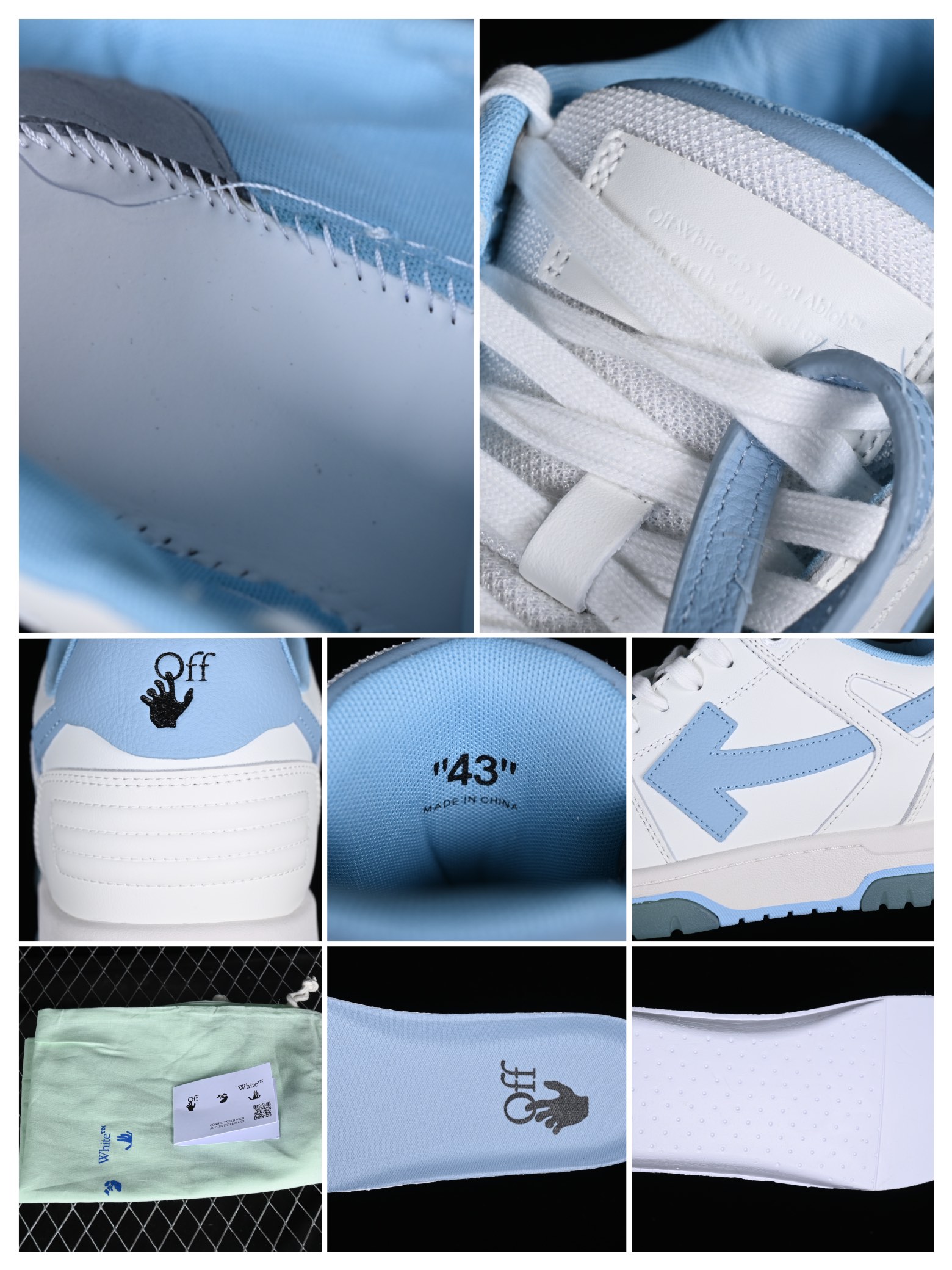💰400纯原
Off-White Out Of Office 低帮时尚板鞋 天蓝白
尺码：36 37 38 39 40 41 42 43 44 45 46 47 AJD4