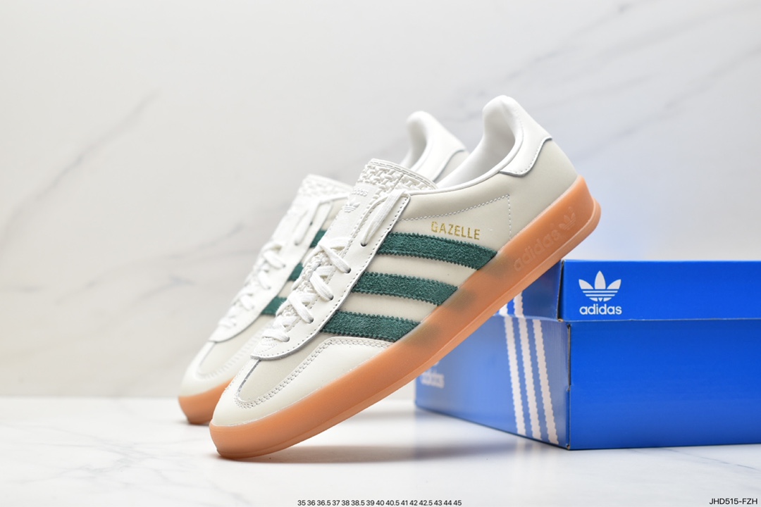 Adidas Originals Gazelle Indoor clover retro casual non-slip wear-resistant low-top sneakers ID2567