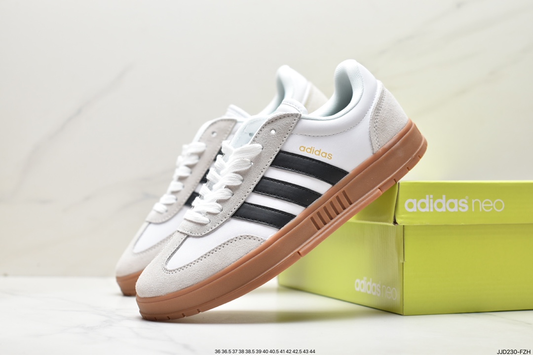 Adidas COURTIC clover retro men's and women's casual sports versatile campus sneakers FW3378