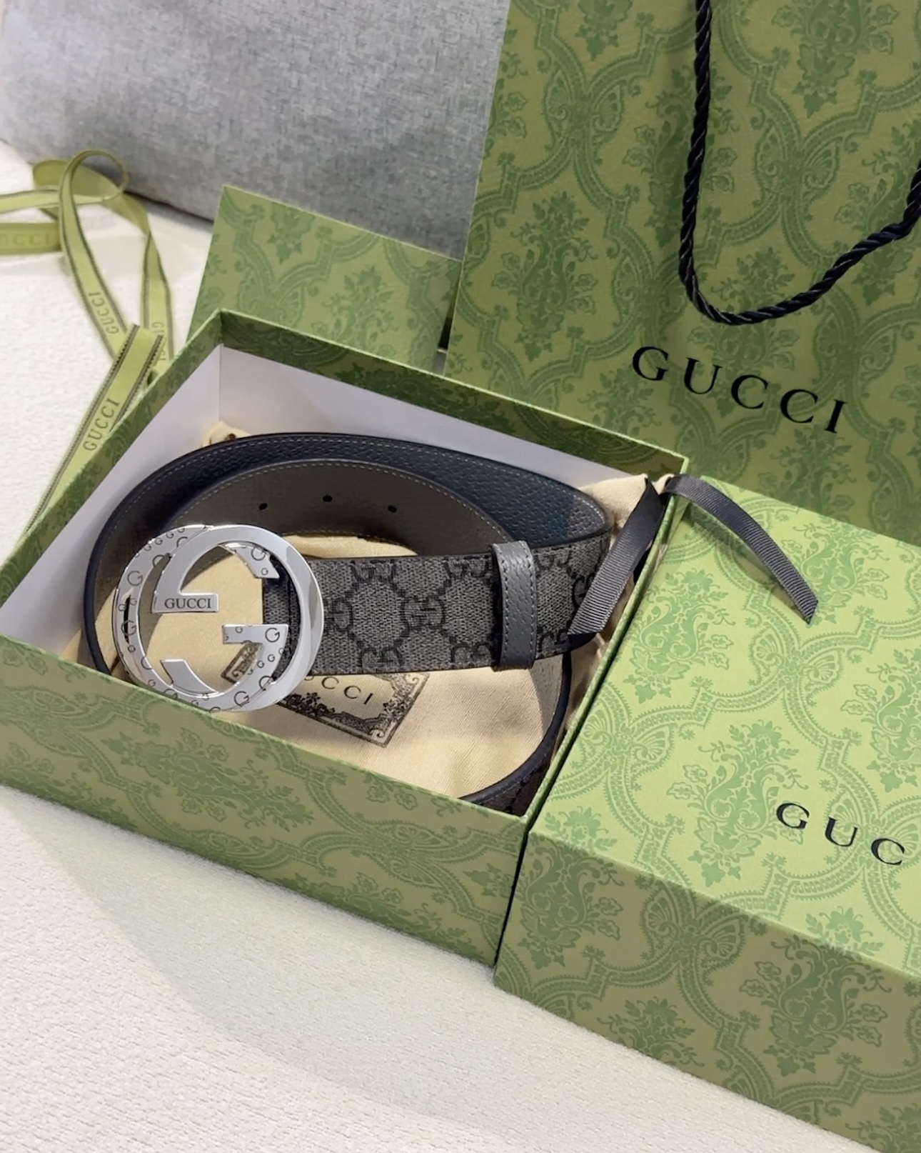 Gucci皮带4.0印花进口防水面料