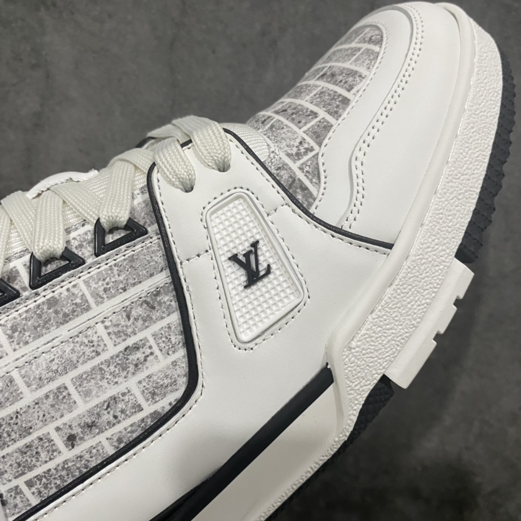 [Adhesive-free top version] LV Trainer series high-end luxury sports shoes available for delivery on the same day