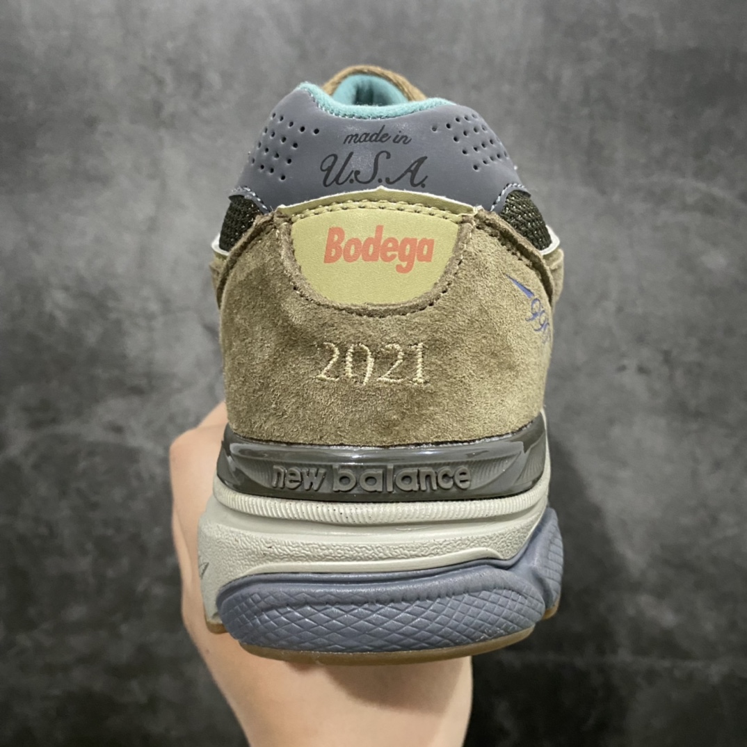 [K version pure original] Bodega x New Balance M990BD3 NB990V3 joint gray coffee