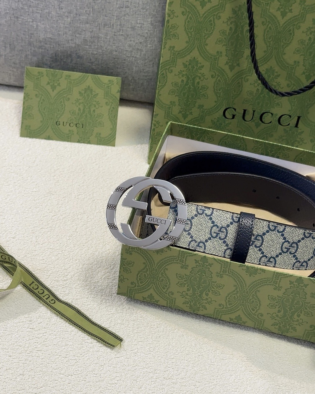 Gucci皮带4.0印花进口防水面料