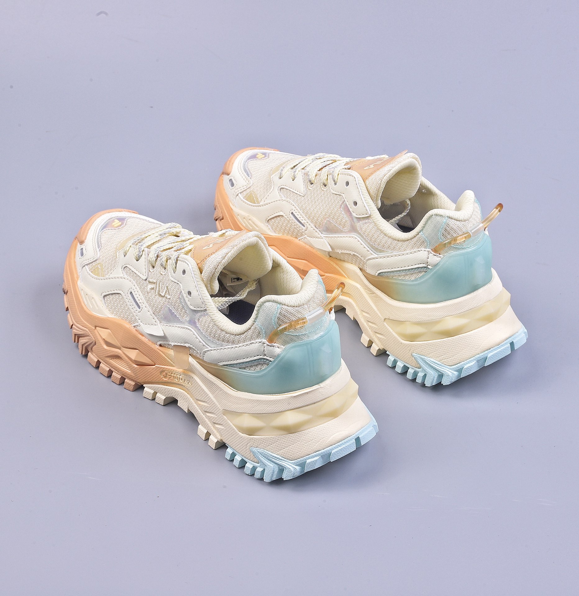 FILA FUSION trendy dad shoes for women summer hard candy shoes thick sole dad shoes running shoes T12W321301FLG