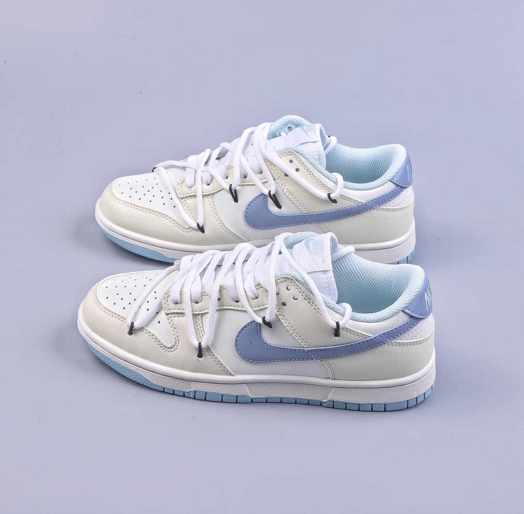 Epic value for money Nike SB Dunk Low ”Milk White/Blue” dunk series low-top casual sports skateboard shoes DD1503-123