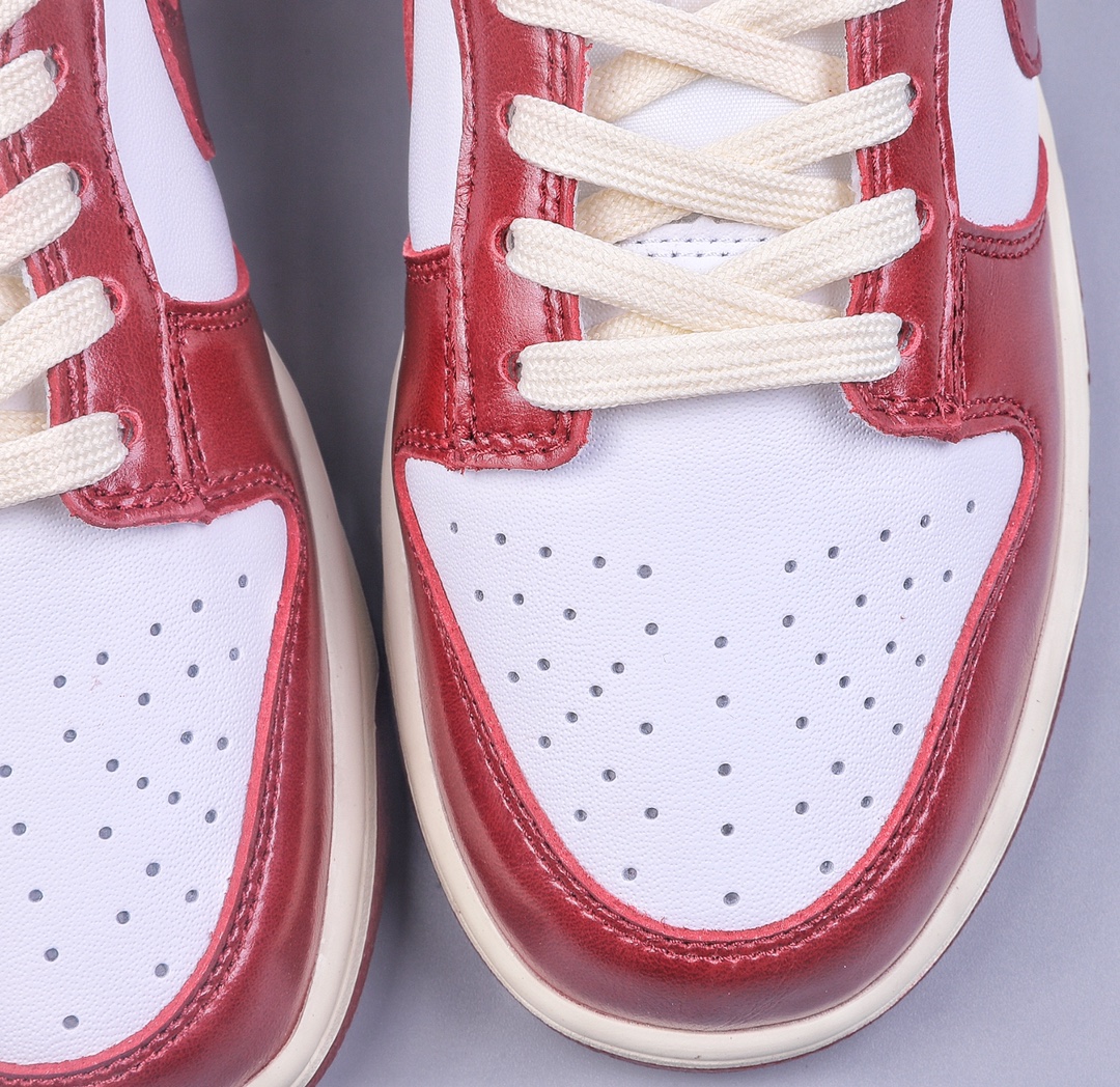 Nike Dunk Low Prm ”Team Red” retro white and red SB low-top sports and leisure sneakers FJ4555-100