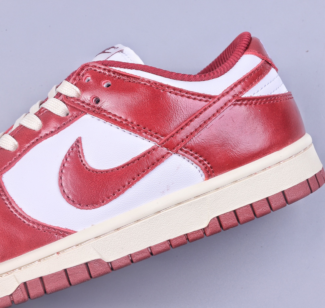 Nike Dunk Low Prm ”Team Red” retro white and red SB low-top sports and leisure sneakers FJ4555-100