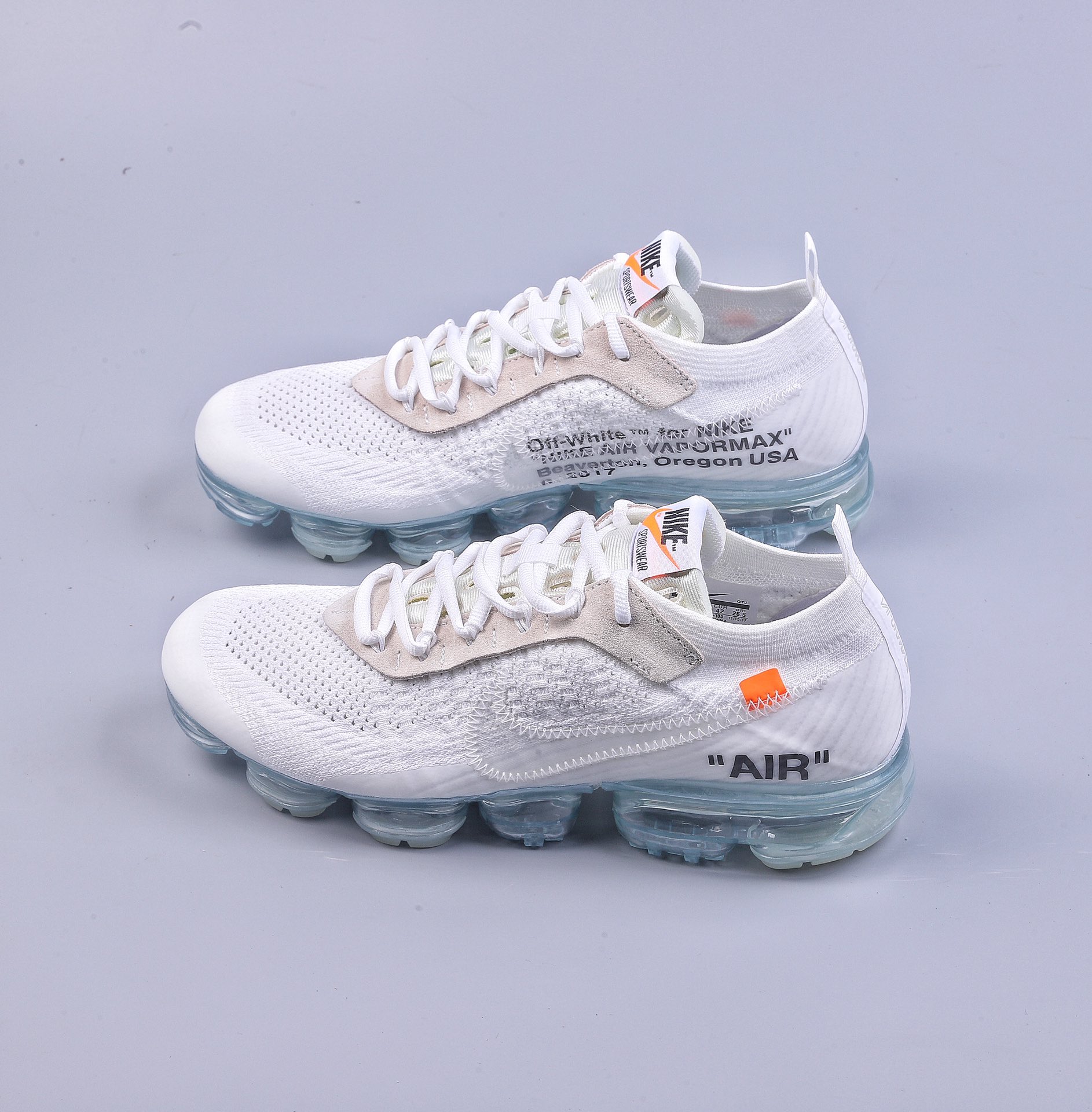 Off White x Nike Vapor Max steam air cushion jogging shoes AA3831-100