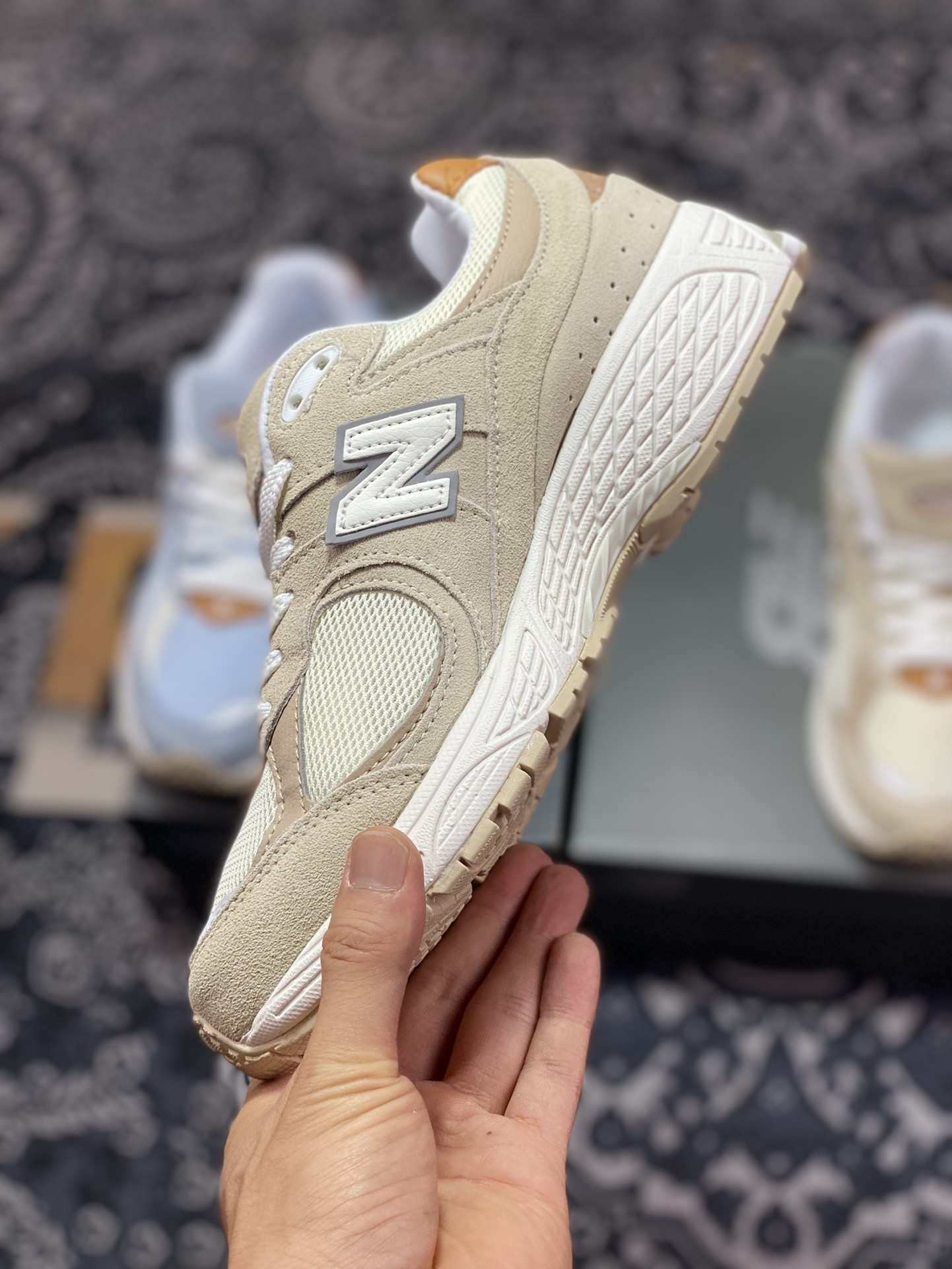 Original factory grade New Balance 2002R beige classic color M2002RSC