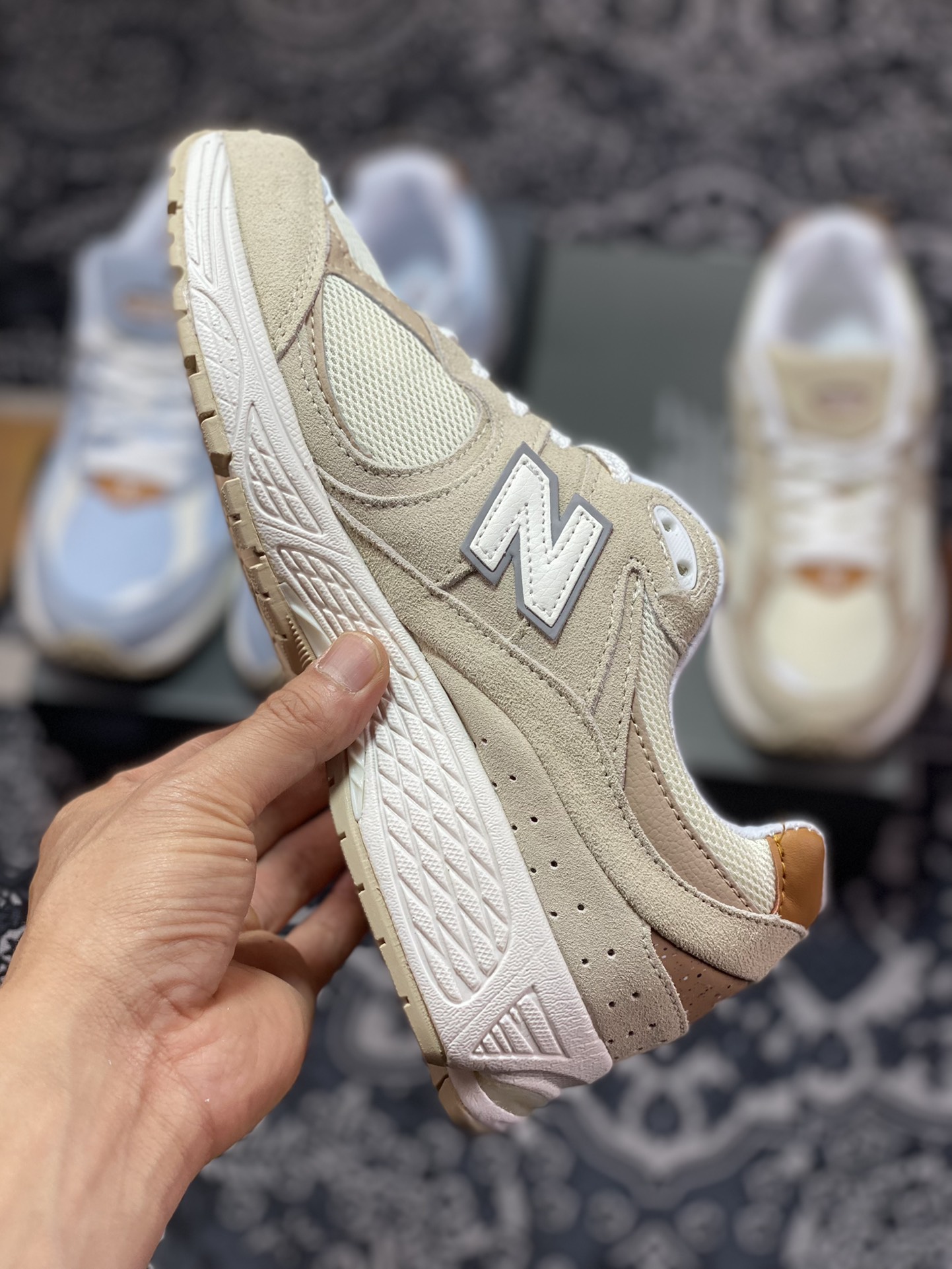 Original factory grade New Balance 2002R beige classic color M2002RSC