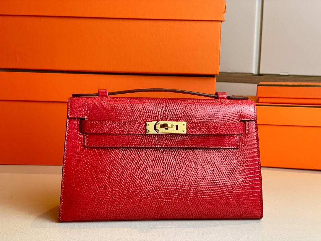 Hermes Kelly Handbags Crossbody & Shoulder Bags Red Gold Hardware Mini
