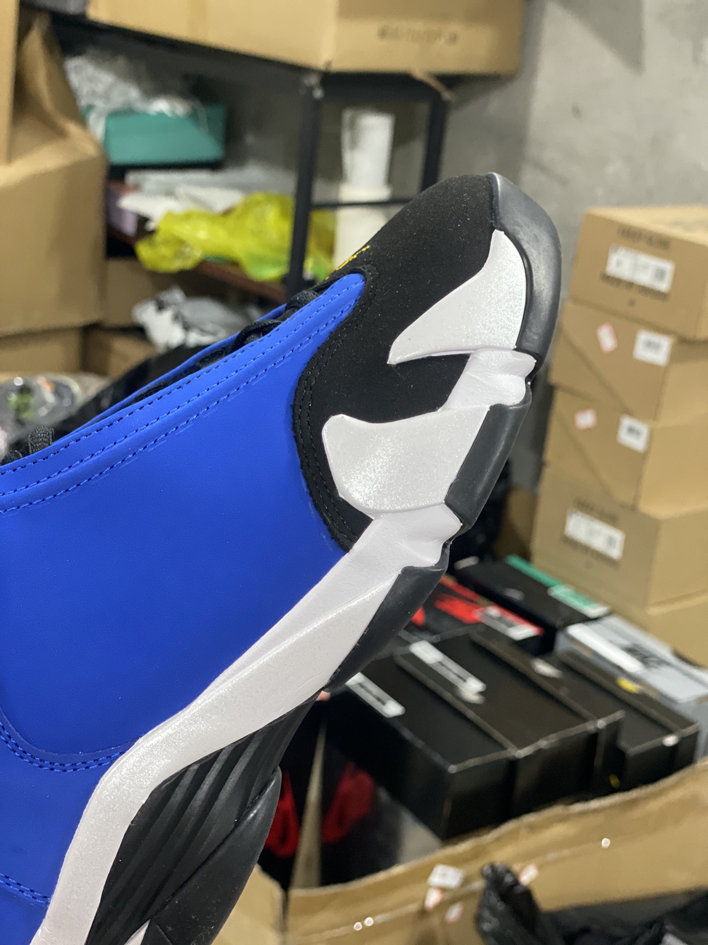 每天陆续出货！AirJordan14“Laney”Aj14兰尼白黑蓝！货号487441407尺码4047