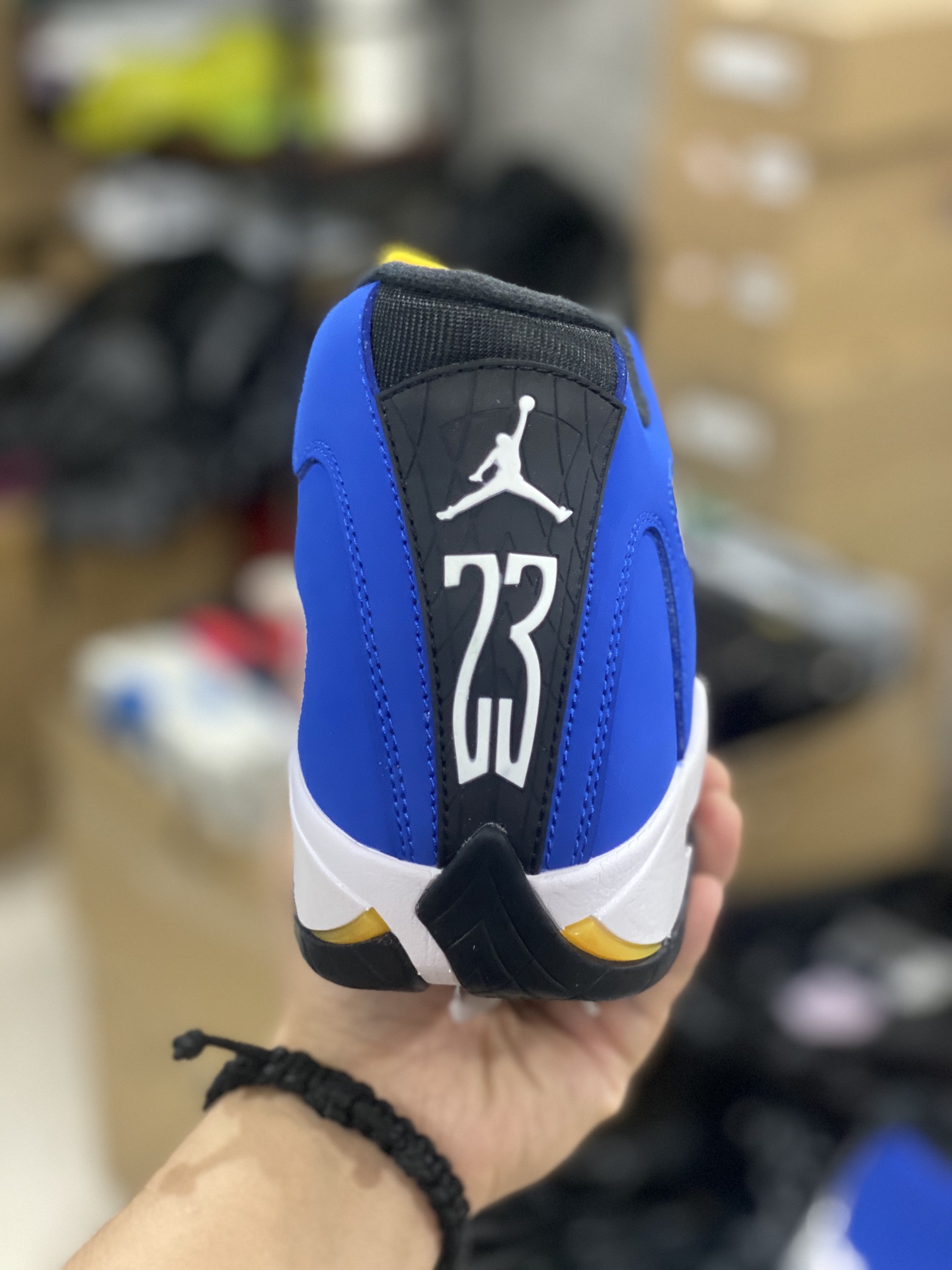 每天陆续出货！AirJordan14“Laney”Aj14兰尼白黑蓝！货号487441407尺码4047