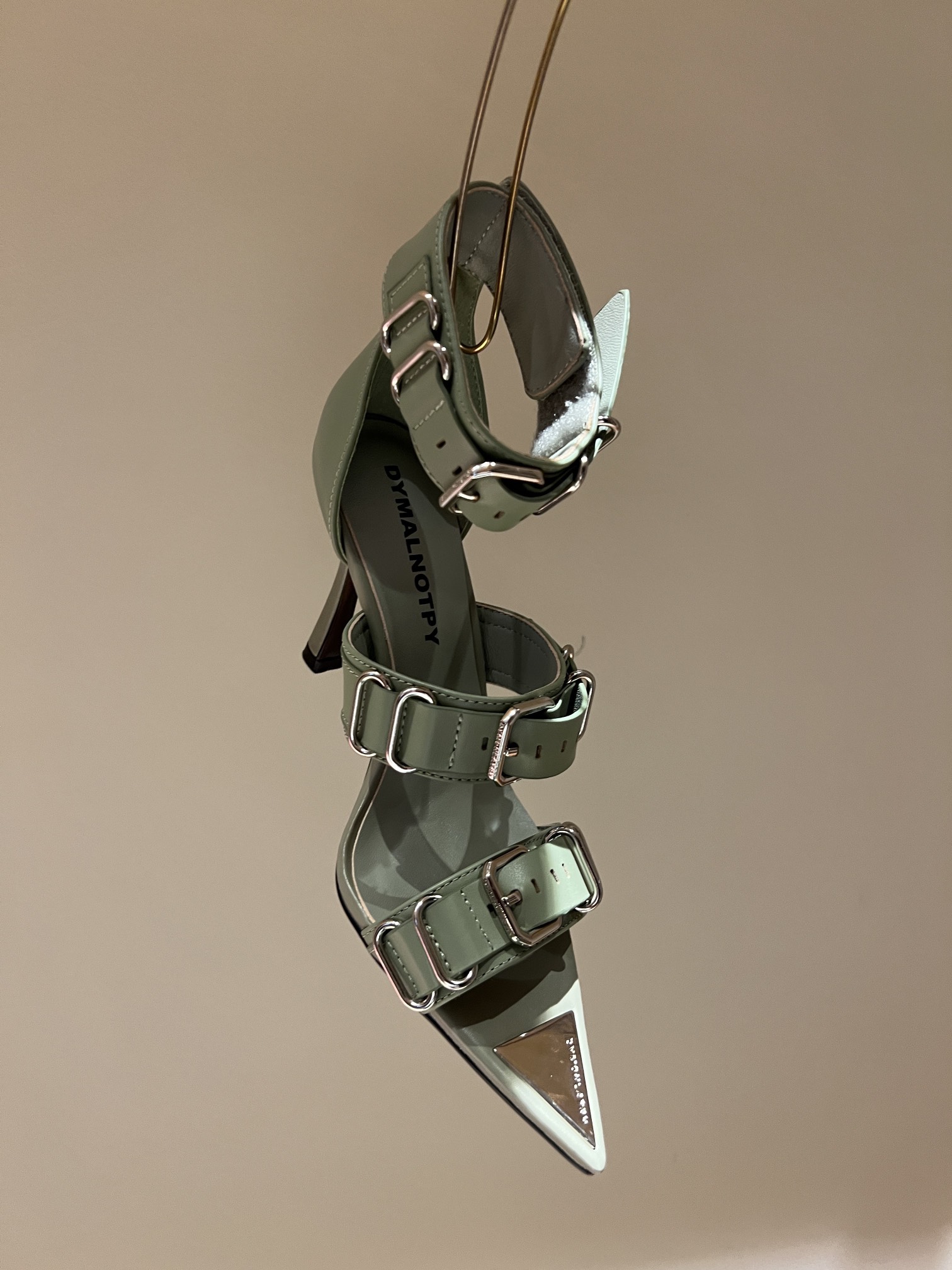 DYMONLATRIY 23AW Top Metal Decorator Heels with Pointy Toe Design - 图片 7