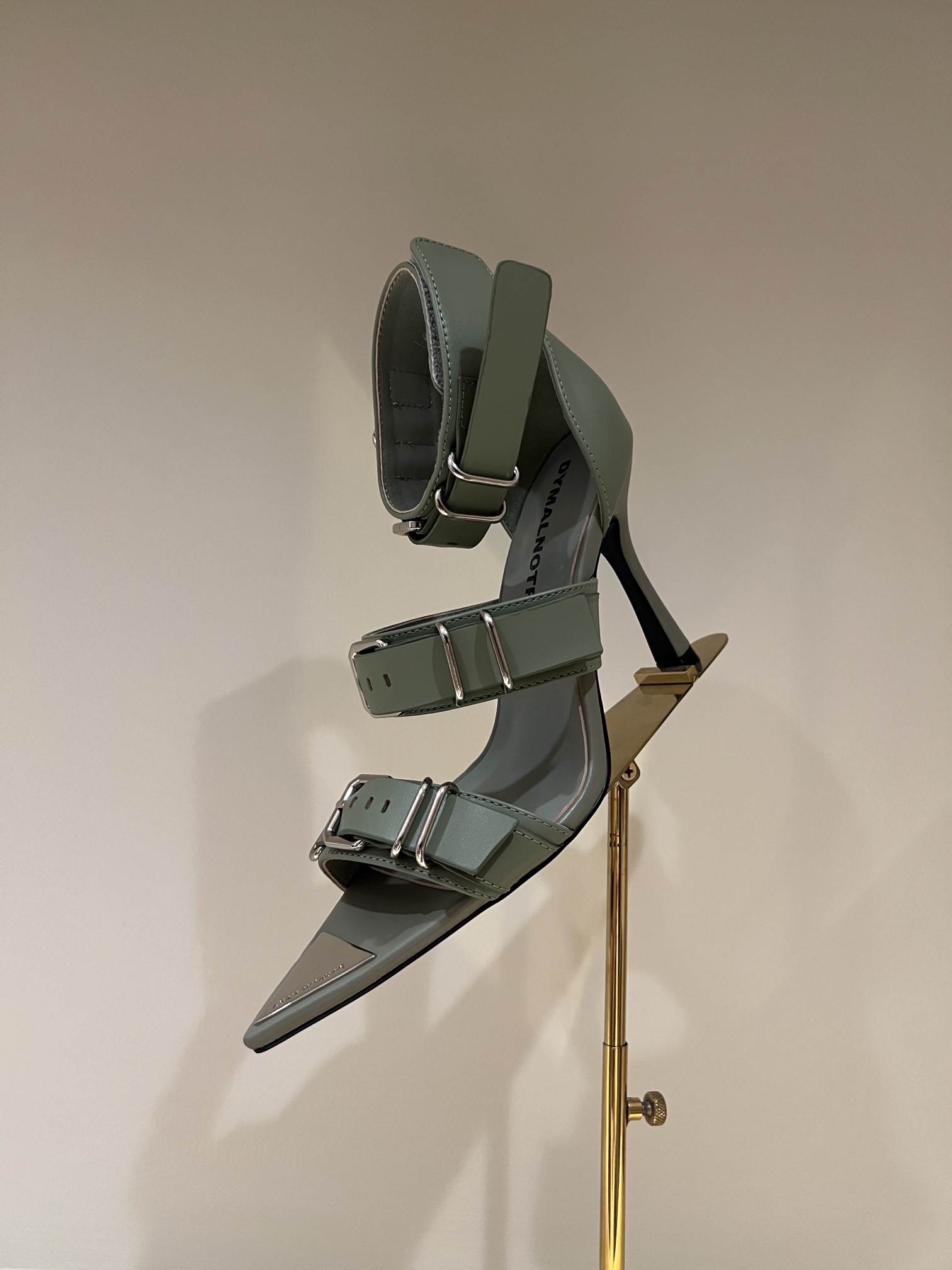 DYMONLATRIY 23AW Top Metal Decorator Heels with Pointy Toe Design - 图片 8