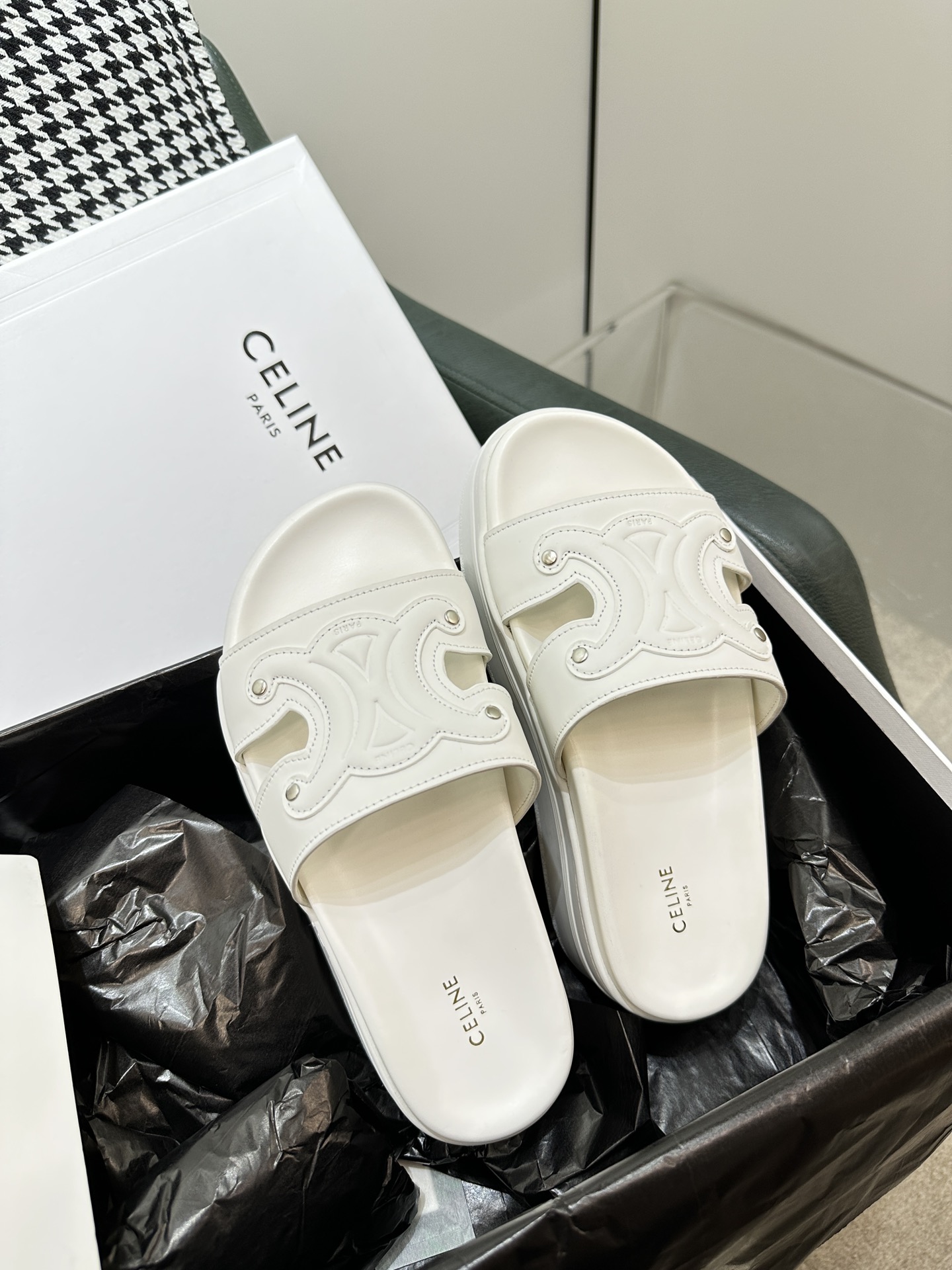 CELINE2023ss凯旋门拖鞋C